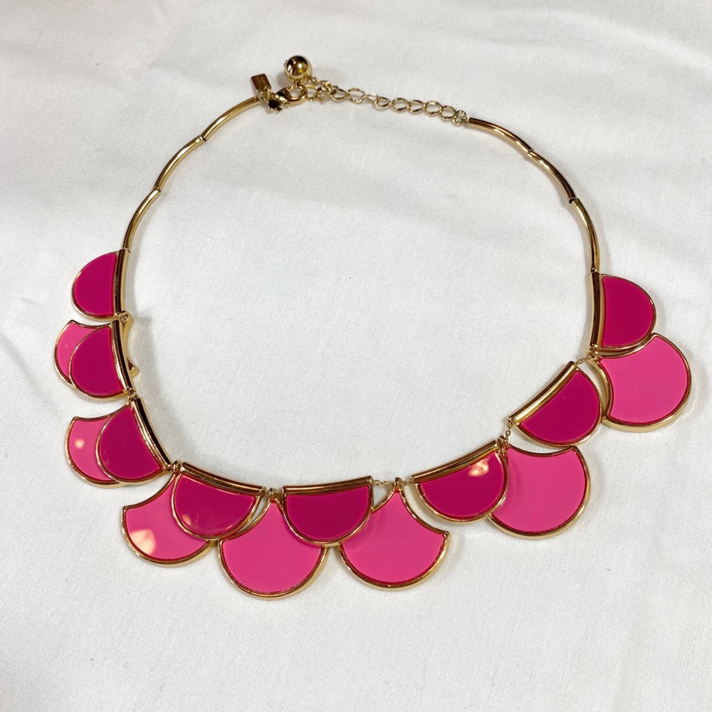 Kate Spade Pink Sweetheart Scalloped Necklace